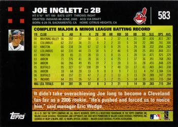 2007 Topps #583 Joe Inglett Back