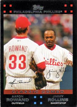 2007 Topps #658 Classic Combo (Aaron Rowand / Jimmy Rollins) Front