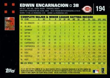 2007 Topps #194 Edwin Encarnacion Back