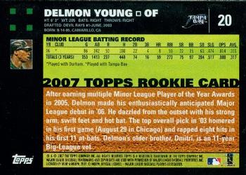 2007 Topps #20 Delmon Young Back
