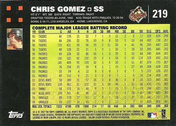 2007 Topps #219 Chris Gomez Back