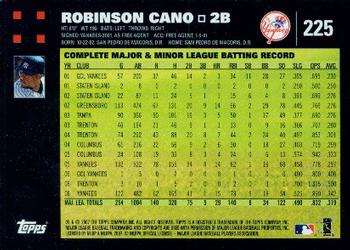 2007 Topps #225 Robinson Cano Back