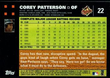 2007 Topps #22 Corey Patterson Back