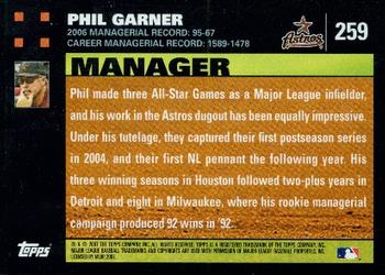 2007 Topps #259 Phil Garner Back