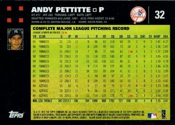 2007 Topps #32 Andy Pettitte Back
