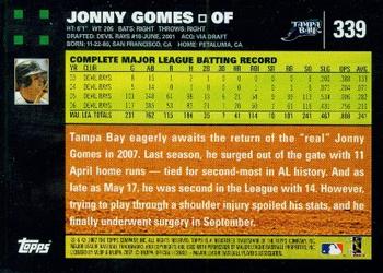 2007 Topps #339 Jonny Gomes Back