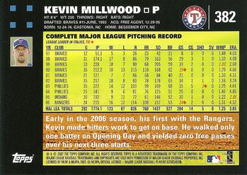 2007 Topps #382 Kevin Millwood Back