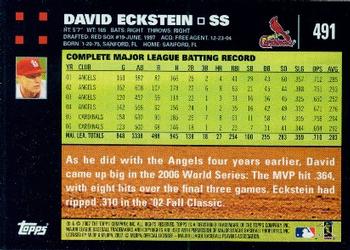 2007 Topps #491 David Eckstein Back