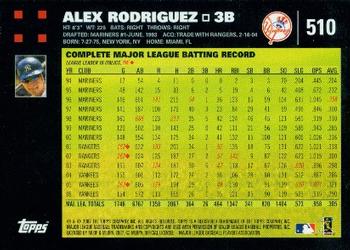2007 Topps #510 Alex Rodriguez Back