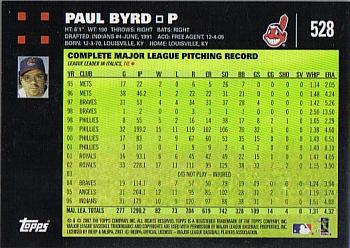 2007 Topps #528 Paul Byrd Back
