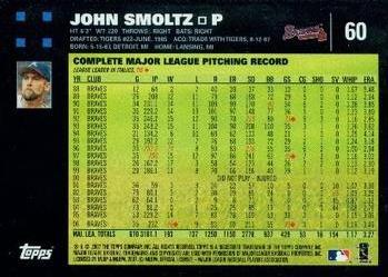 2007 Topps #60 John Smoltz Back