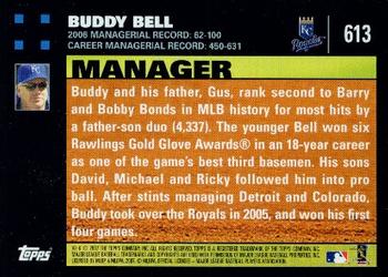 2007 Topps #613 Buddy Bell Back