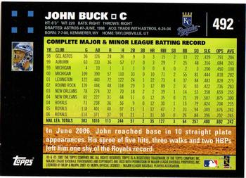 2007 Topps #492 John Buck Back