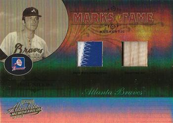2005 Playoff Absolute Memorabilia - Marks of Fame Swatch Double Spectrum Prime #MF-67 Phil Niekro Front