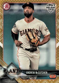 2018 Topps Holiday Bowman - Gold Festive #TH-AMC Andrew McCutchen Front