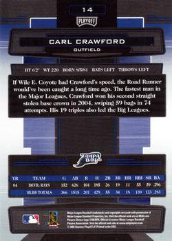 2005 Playoff Absolute Memorabilia - Retail Gold #14 Carl Crawford Back