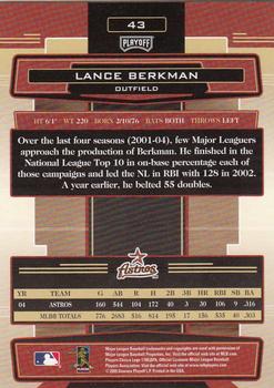 2005 Playoff Absolute Memorabilia - Retail Gold #43 Lance Berkman Back