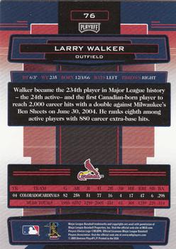 2005 Playoff Absolute Memorabilia - Retail Gold #76 Larry Walker Back