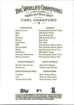 2007 Topps Allen & Ginter #16 Carl Crawford Back