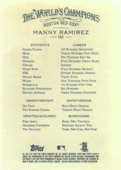 2007 Topps Allen & Ginter #161 Manny Ramirez Back