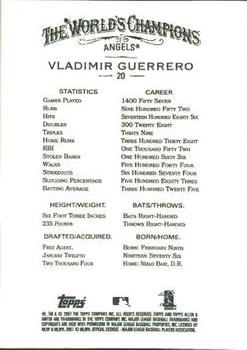 2007 Topps Allen & Ginter #20 Vladimir Guerrero Back