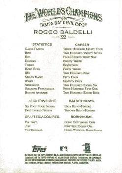 2007 Topps Allen & Ginter #222 Rocco Baldelli Back