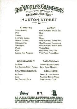 2007 Topps Allen & Ginter #22 Huston Street Back