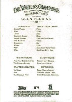 2007 Topps Allen & Ginter #231 Glen Perkins Back