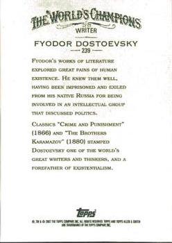 2007 Topps Allen & Ginter #239 Fyodor Dostoevsky Back