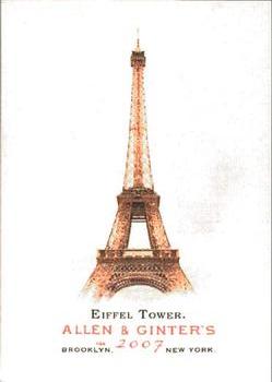 2007 Topps Allen & Ginter #30 Eiffel Tower Front