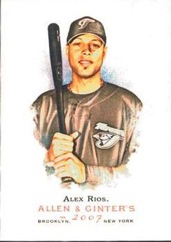 2007 Topps Allen & Ginter #326 Alex Rios Front