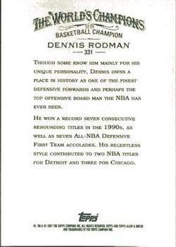 2007 Topps Allen & Ginter #331 Dennis Rodman Back