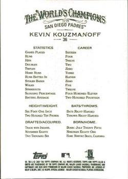 2007 Topps Allen & Ginter #36 Kevin Kouzmanoff Back