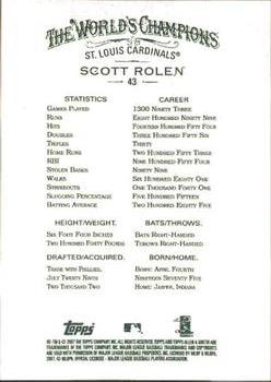 2007 Topps Allen & Ginter #43 Scott Rolen Back