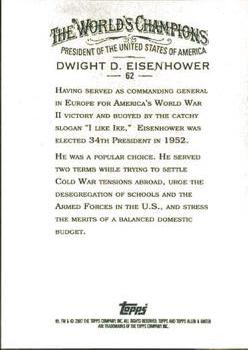 2007 Topps Allen & Ginter #62 Dwight D. Eisenhower Back