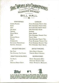 2007 Topps Allen & Ginter #66 Bill Hall Back
