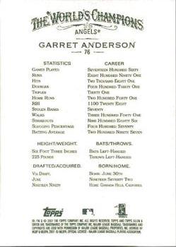 2007 Topps Allen & Ginter #76 Garret Anderson Back