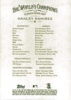 2007 Topps Allen & Ginter #95 Hanley Ramirez Back