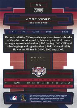 2005 Playoff Absolute Memorabilia - Spectrum Gold #55 Jose Vidro Back