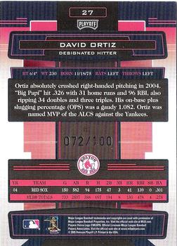 2005 Playoff Absolute Memorabilia - Spectrum Silver #27 David Ortiz Back