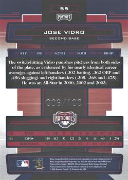 2005 Playoff Absolute Memorabilia - Spectrum Silver #55 Jose Vidro Back