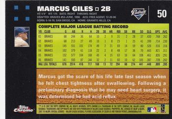 2007 Topps Chrome #50 Marcus Giles Back
