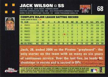 2007 Topps Chrome #68 Jack Wilson Back