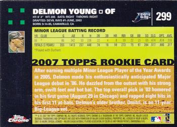2007 Topps Chrome #299 Delmon Young Back