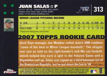 2007 Topps Chrome #313 Juan Salas Back