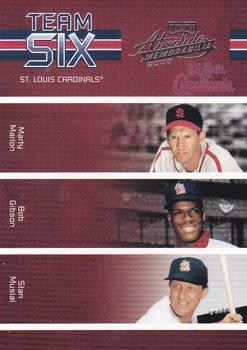 2005 Playoff Absolute Memorabilia - Team Six #TS-4 Red Schoendienst / Stan Musial / Marty Marion / Bob Gibson / Frank Frisch / Lou Brock Front