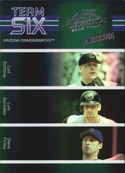 2005 Playoff Absolute Memorabilia - Team Six Spectrum #TS-7 Curt Schilling / Luis Gonzalez / Steve Finley / Junior Spivey / Brandon Webb / Lyle Overbay Front