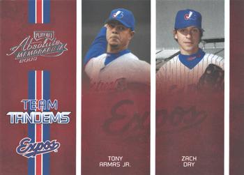 2005 Playoff Absolute Memorabilia - Team Tandems #TT-78 Tony Armas Jr. / Zach Day Front