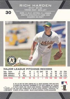 2007 Topps Co-Signers #30 Rich Harden Back