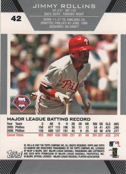 2007 Topps Co-Signers #42 Jimmy Rollins Back